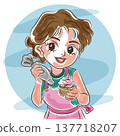 baker girl doodle marker style 137718207