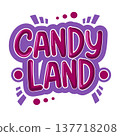 candy lettering typhography flat style 137718208