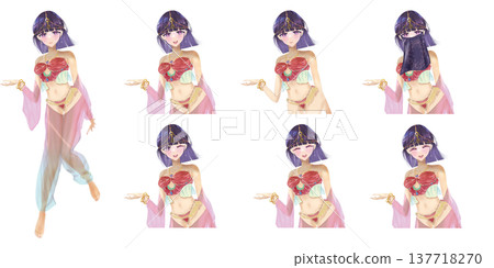 Beautiful Arabian-style fortune teller girl full-body illustration - TRPG/Game/Facial Expression Variation Character Material Beautiful Arabian-style fortune teller girl full-body illustration - TRPG/Game/Facial Expression Variation Character Material 137718270