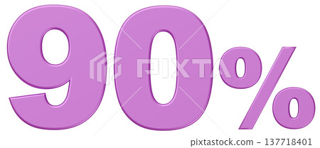 3D Material_Numbers_90%_Metallic_Purple 3D Material_Numbers_90%_Metallic_Purple 137718401