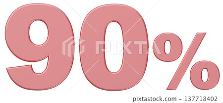 3D Material_Numbers_90%_Metallic_Pink 3D Material_Numbers_90%_Metallic_Pink 137718402