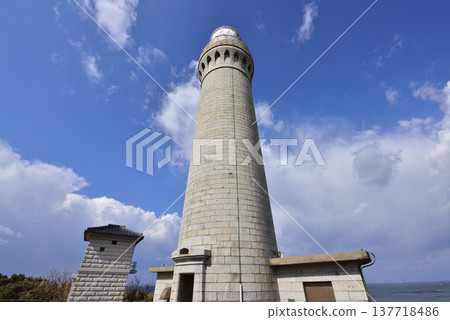 Tsunoshima Lighthouse, National Important Cultural Property, Tsunoshima Lighthouse Park, Toyohoku-cho, Shimonoseki City, Yamaguchi Prefecture, Tsunoshima Island 137718486