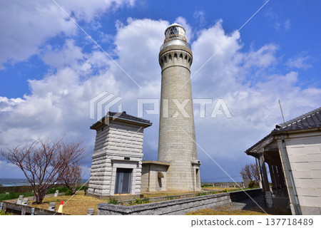 Tsunoshima Lighthouse, National Important Cultural Property, Tsunoshima Lighthouse Park, Toyohoku-cho, Shimonoseki City, Yamaguchi Prefecture, Tsunoshima Island 137718489