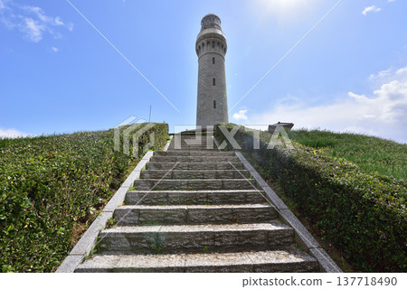 Tsunoshima Lighthouse, National Important Cultural Property, Tsunoshima Lighthouse Park, Toyohoku-cho, Shimonoseki City, Yamaguchi Prefecture, Tsunoshima Island Tsunoshima Lighthouse, National Important Cultural Property, Tsunoshima Lighthouse Park, Toyohoku-cho, Shimonoseki City, Yamaguchi Prefecture, Tsunoshima Island 137718490