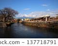 Mount Fuji as seen from the Kanda River in Fujinomiya 137718791