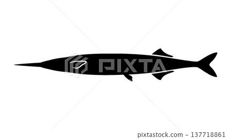 劍魚輪廓圖標 劍魚輪廓圖標 137718861