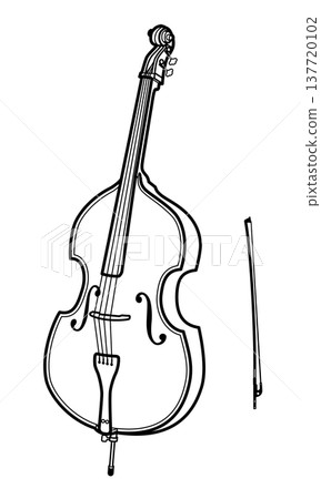 Double bass icon 137720102