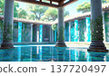 Game background: Entrance hall with a fountain leading to the southern underwater palace. 137720497