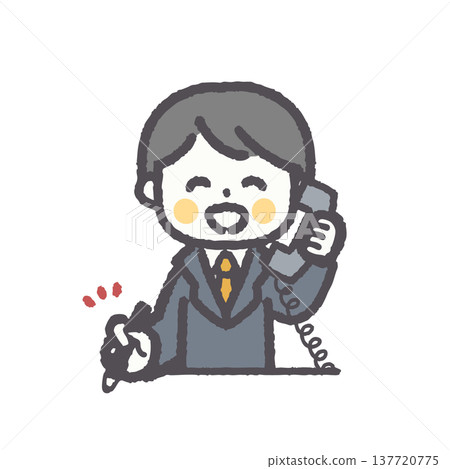 一套輕鬆簡單的男性上班族臉部表情集 137720775