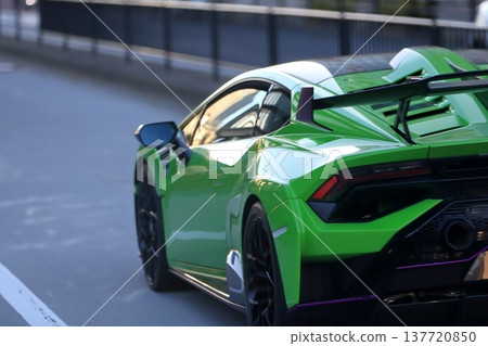 Green sports car image 137720850