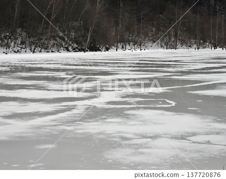 初春時節大瀧湖水面的景色 137720876