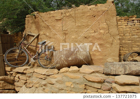 Bicycle at Rural House India Bicycle at Rural House India 137721075