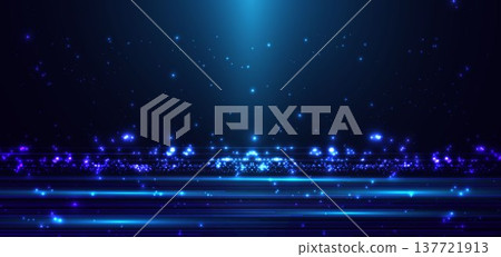 Blue sparkling light particles abstract technology background. Blue sparkling light particles abstract technology background. 137721913