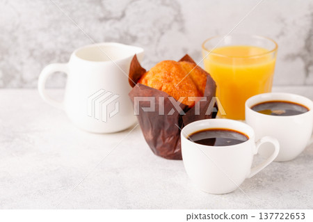 hot coffee and muffin hot coffee and muffin 137722653