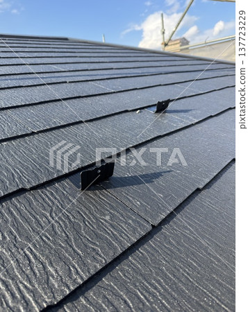Slate tile snow guard roof 137723229