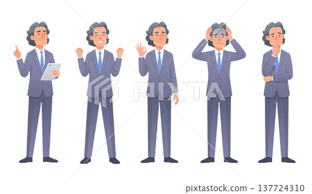 Businessman pose set 137724310