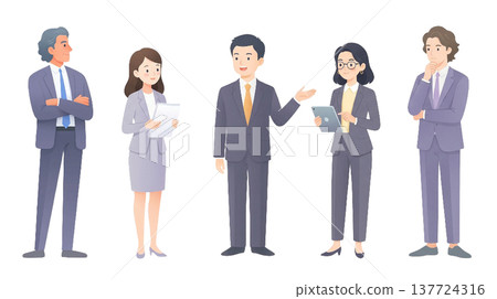 Businessman pose set Businessman pose set 137724316