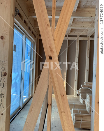 New house roof roofing installation site 137724659