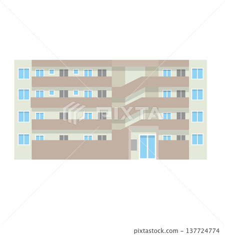 Apartment building illustration Apartment building illustration 137724774
