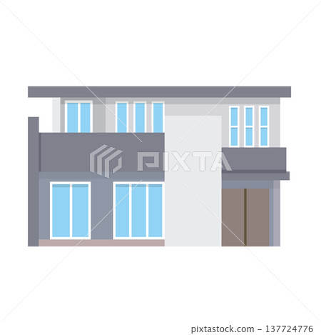 Illustration of a detached house Illustration of a detached house 137724776