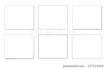 Simple frame set - gray vector decorative frame material Simple frame set - gray vector decorative frame material 137725443