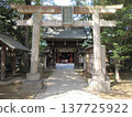 Minato Ward, Tokyo! The torii gate and cherry blossom gate of Akasaka Hikawa Shrine. 137725922