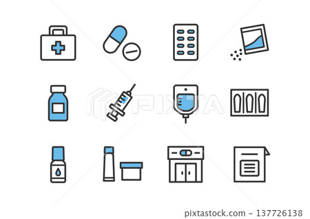 Medicine icon set 137726138