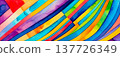 Bright multicolor background with colorful stripes 137726349