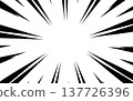 插畫素材：放射狀黑色線條、漫畫風格、特效線 137726396