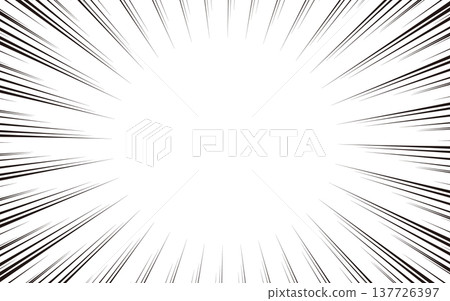 Radial black lines, manga style effect lines Radial black lines, manga style effect lines 137726397