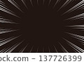 插畫素材：放射狀黑色線條、黑色背景、漫畫風格、特效線條 137726399