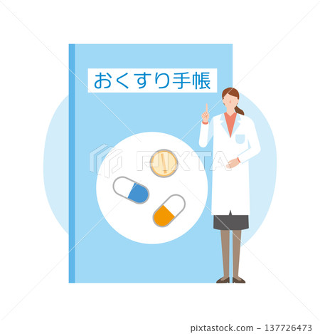 用藥記錄簿和女性 137726473
