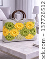 Women's colorful knitted bag. Fashionable design, sample for demonstration. AI 137726512