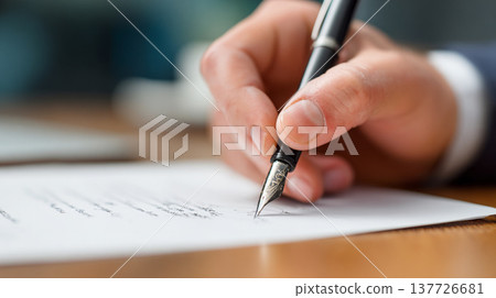 商人正在簽署合約（合約/協議圖片） 137726681