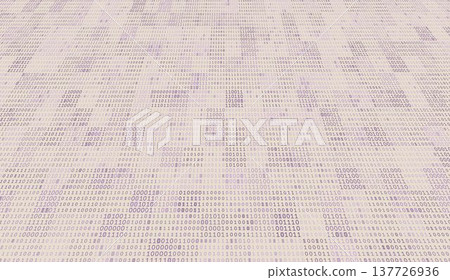 The Digital Synapse - Artistic Binary Wave and Neural Data Distribution Pattern 137726936