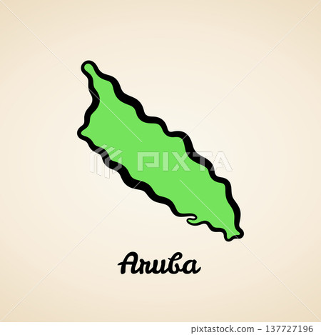 Aruba - Outline Map Aruba - Outline Map 137727196