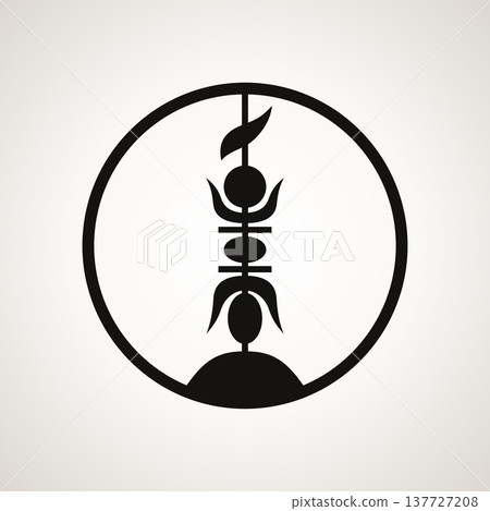 Symbol from the flag of New Caledonia 137727208
