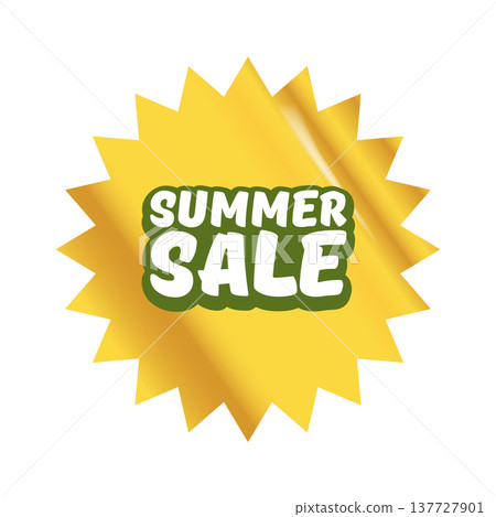 Summer sale round yellow sticker isolated on white. Price sticker, sale sticker, price tag, retro label, sale or discount sticker, promotional badge set, shopping label png. Summer sale poster banner Summer sale round yellow sticker isolated on white. Price sticker, sale sticker, price tag, retro label, sale or discount sticker, promotional badge set, shopping label png. Summer sale poster banner 137727901