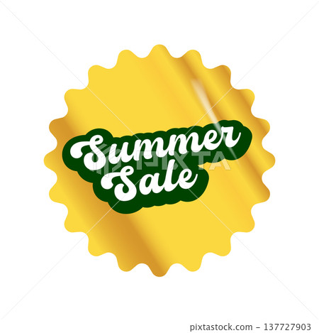 Summer sale round yellow sticker isolated on white. Price sticker, sale sticker, price tag, retro label, sale or discount sticker, promotional badge set, shopping label png. Summer sale poster banner Summer sale round yellow sticker isolated on white. Price sticker, sale sticker, price tag, retro label, sale or discount sticker, promotional badge set, shopping label png. Summer sale poster banner 137727903