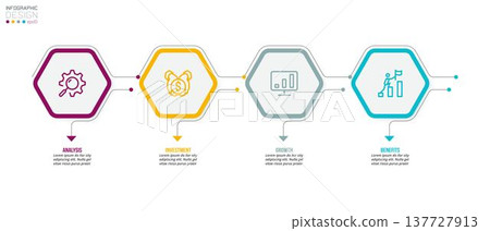Timeline chart business infographic template. Timeline chart business infographic template. 137727913