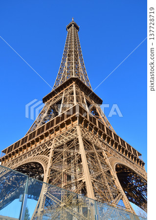 The Eiffel Tower as seen from the Champ de Mars side; a Parisian landscape; March 2, 2026. The Eiffel Tower as seen from the Champ de Mars side; a Parisian landscape; March 2, 2026. 137728719
