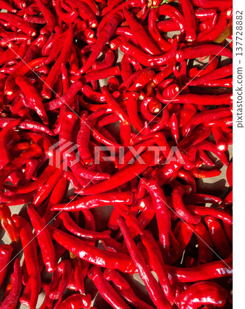 close up Red chili pepper. 137728882
