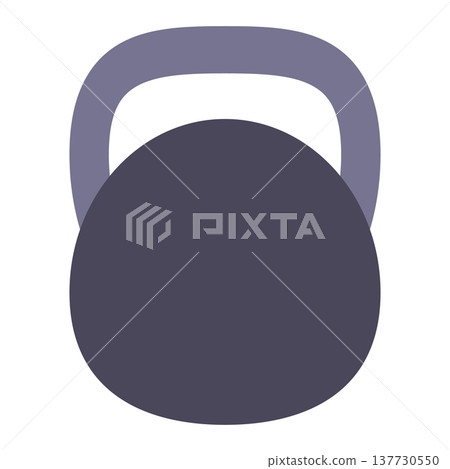 Kettlebell icon, weight for fitness and crossfit training. Kettlebell icon, weight for fitness and crossfit training. 137730550