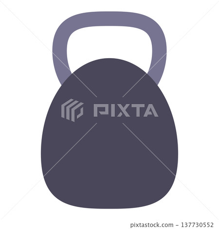 Kettlebell icon, weight for fitness and crossfit training. Kettlebell icon, weight for fitness and crossfit training. 137730552