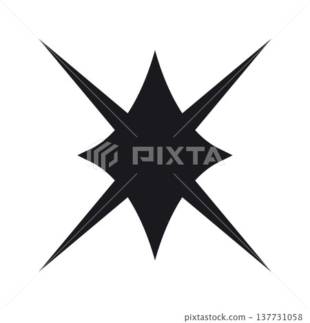 Geometric sparkle star icon vector design element. Geometric sparkle star icon vector design element. 137731058