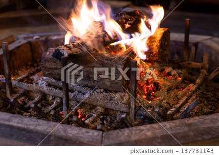Fireplace fire 137731143
