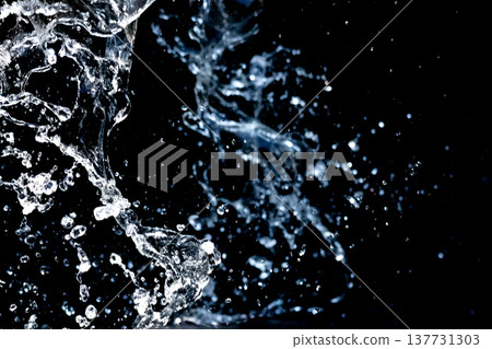 Splash and black background Splash and black background 137731303