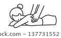 Person receiving a massage / Body massage icon 137731552