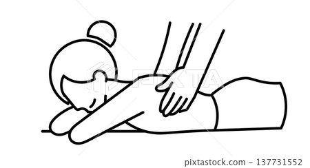 接受按摩的人/身體按摩圖標 接受按摩的人/身體按摩圖標 137731552