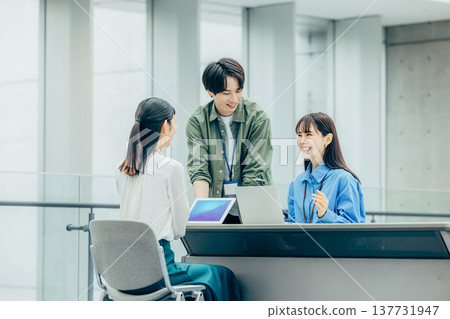 A team of male and female engineers A team of male and female engineers 137731947